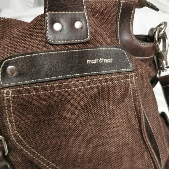 Matt & Nat Canvas and Leather Hobo Zip Bag - Picture 6 of 12